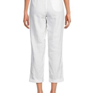 SAKS FIFTH AVENUE
100% Linen Drawstring Pants White‎ L NWT in packaging